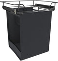 Rev-A-Shelf CSOHSL-18-1 Sidelines 18"W x 21"H Pull Out Laundry Clothes Hamper with Slides and Canvas Hamper Liner Bag - Black