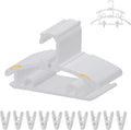 30 Pack Baby Clothes Hangers with 16 Clips, 11-15 inch Adjustable Kid Hanger, Multifunctional Children Hangers for Girl Boy Toddler Kids Child(White)