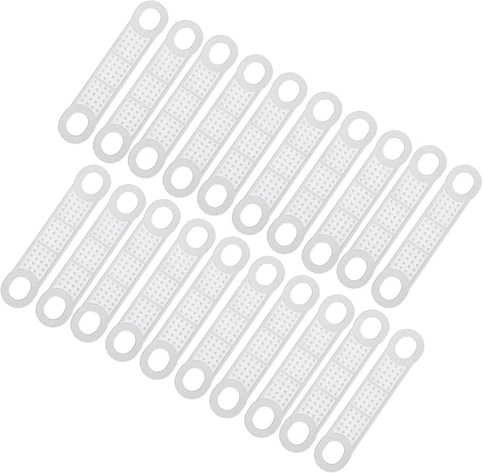 uxcell 50Pcs Non-Slip Hanger Grips Silicone Adhesive Clothes Hanger Strips for Wood Plastic Hangers, Milky (4.13" x 0.79")