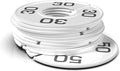 Round Rack Size Divider - Men's Sizes (30-50 Even) (33, White with Black Print)