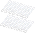 uxcell 50Pcs Non-Slip Hanger Grips Silicone Adhesive Clothes Hanger Strips for Wood Plastic Hangers, Clear (3.94" x 0.47")