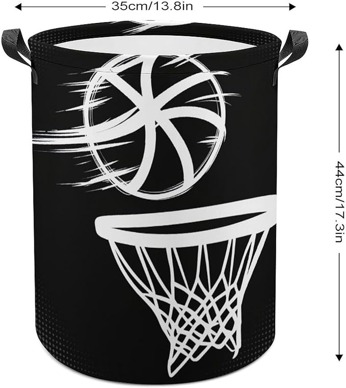 Basketball Laundry Basket Boys Room Decor Boys Hamper Toys Dirty Clothes Storage Bin Organizer for Kids