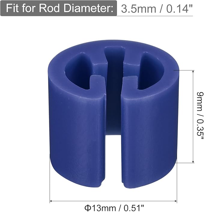 MECCANIXITY Clothes Hanger Marker Blank Fit 3.5mm Rod for Garment Color Coding Dense Blue Count 300