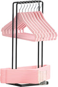 Hanger Organizer, Hanger Storage Stacker Stand Holds Up 110 Wire Clothes Hangers for Closet Laundry Room, Portable Sturdy Hanger Holder for Children Adults Clothes Hangers, Hangers Space Saving, Black