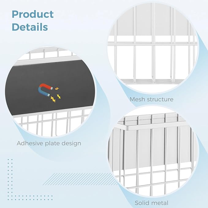 Magnetic Dryer Ball Holder, Wall Mount Dryer Ball Rack for Laundry Room, Dryer Ball Shelf for Organization and Storage, Magnetic Lint Bin for Laundry Room