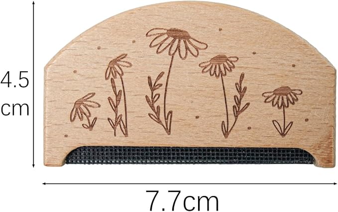 Wood Sweater Comb Cashmere Comb for Removing Pills & Fuzz from Clothing (Pack of 2)