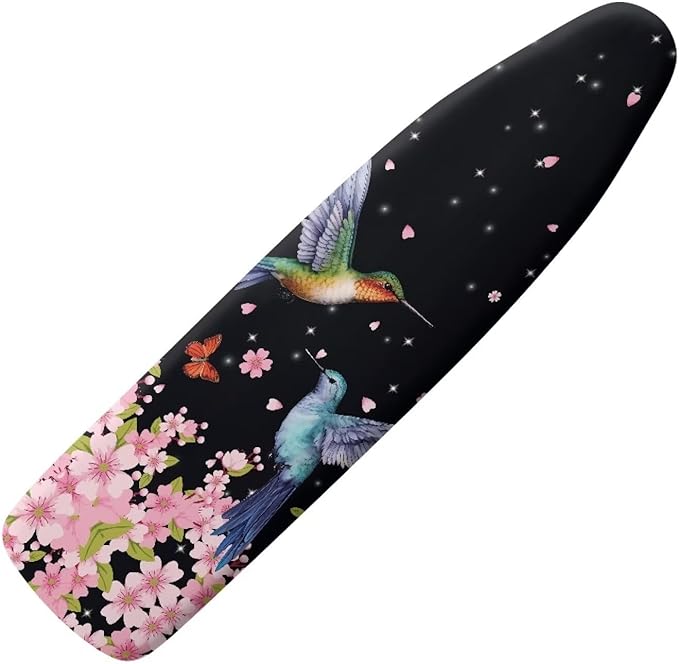 Hummingbird Ironing Board Cover 15x54 Inch Standard Size Ironing Board Covers Heat Reflective Stain Resistant Standard Size 15x54 inch