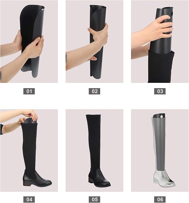 Bememo 20 Pieces (10 Pairs) Boot Shapers for Tall Boot Shaper Form Inserts for Women and Men