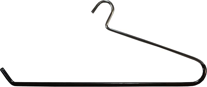 Oversized Chrome Quilt Hanger with Black Nonslip Vinyl Coating in 22" Length X 3/8" Thick, Box of 50