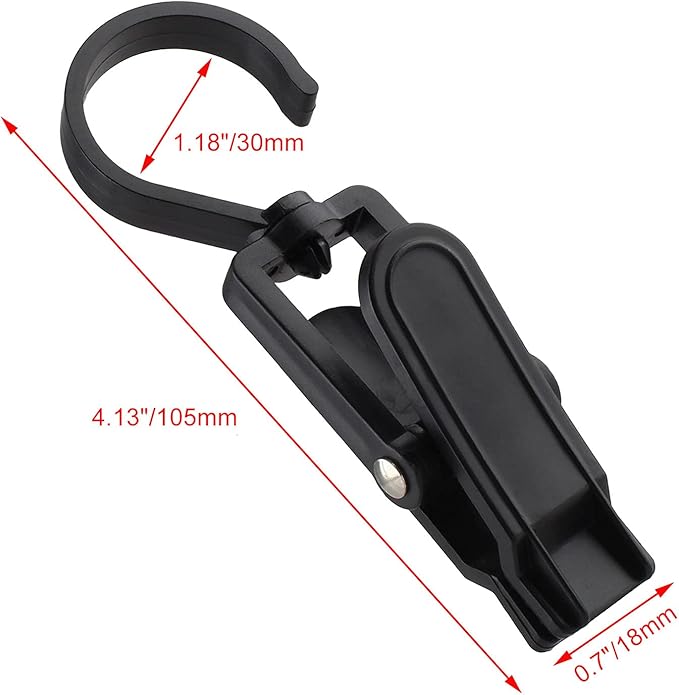 20 PCS Laundry Hooks Clip, Plastic Clothes Pins, Super Strong Hanger Clips, Swivel Hooks Clip for Clothing Store Home Office & Workshop, White & Black