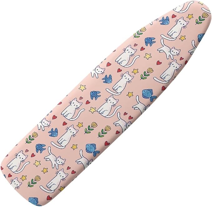 Iron Board Cover Standard Size,Cat Ironing Board Cover,Ironing Board Cover,Cat Cover for Ironing Board,Cat Print Pink XX-Large