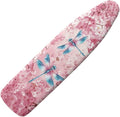 Dragonfly Flower Iron Board Cover with Padding Stantard Size 15x54 inch Ironing Board Cover Hook and Loop Fasteners Pressing Cloth for Ironing