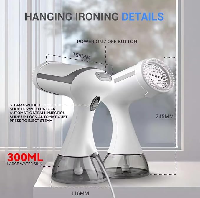 Handheld Steamer for Clothes, 2000W Powerful Clothes Steamer, 9-Second Fast Heat-up, Strong Penetrating Steam Iron