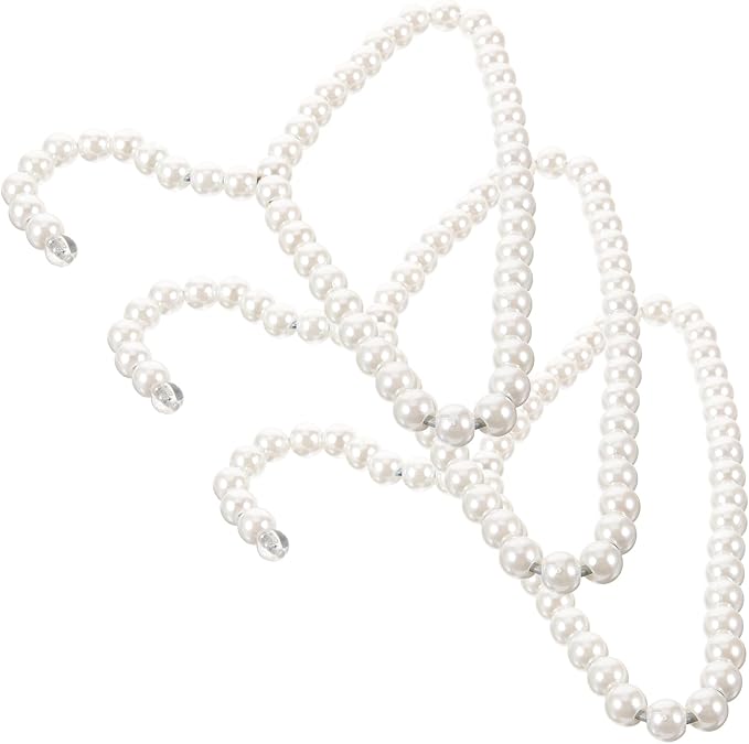 3pcs Elegant Pearl Dog Clothes Hangers Pet Grooming Hangers for Dresses Jackets and Skirts Decorative Pet Accessories for Chihuahua and Animals