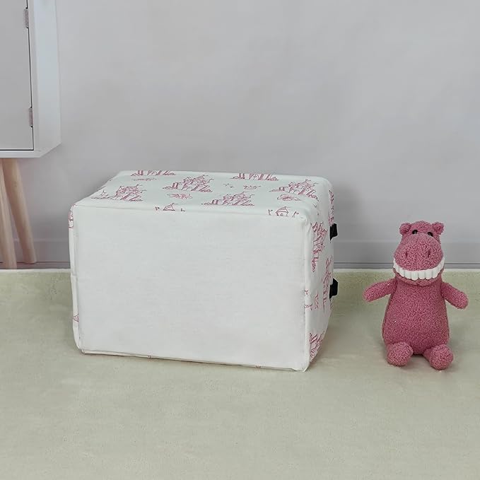 Rectangular Storage Basket Fabric Organizer Bin for Toys,Books,Clothes,Gifts,Pets-Perfect for Home,Office,Nursery,Dorm,Shelf(Rec-Shining castles )