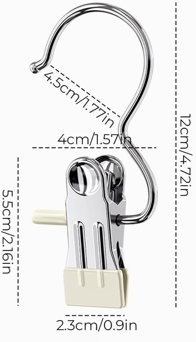 2024 New Space-Saving Clothespin Hangers - 360 Swivel Stainless Steel Hangers with Clips for Laundry, Travel, Pants, Socks, Towel Storage (G-Green 10PCS)