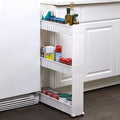 The Lakeside Collection Rolling Cart - 3-Tier Rolling Storage Cart