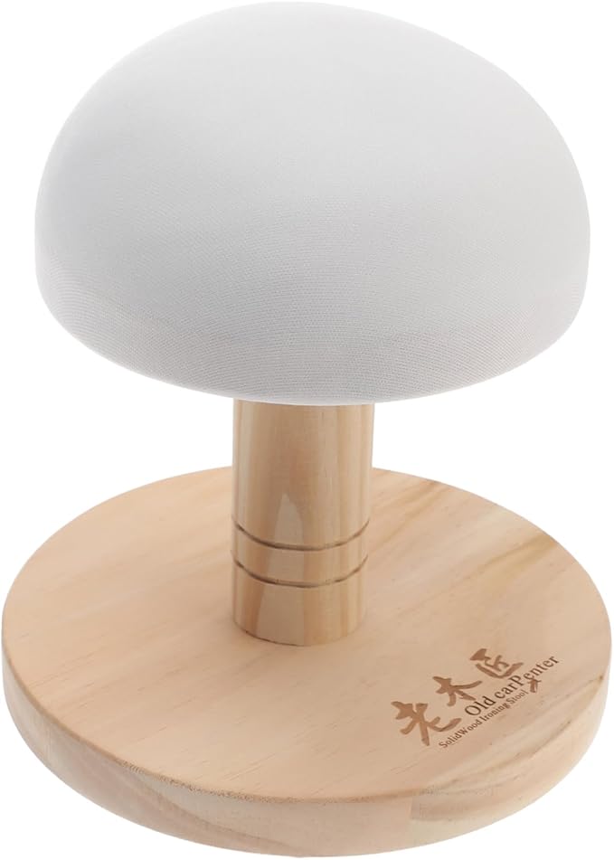 Ironing Board Tabletop Small Ironing Tool Round Ironing Board Wood Pressing Board Desktop Protector Foldable Ironing Board for Bra Clothes Pants