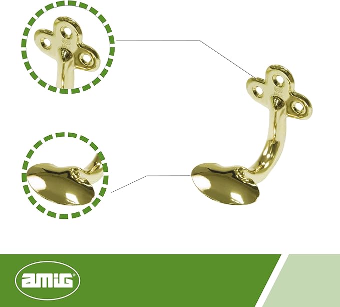 AMIG 4574 C1 - Printed Coat Hanger Iron Brass Plated Nº2