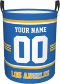 Custom Los Angeles Laundry Hamper Personalized Laundry Basket Customized Name And Number Collapsible Storage Basket for Bedroom Bathroom Living Room Gifts