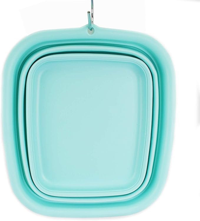 SAMMART 7.7L (2 Gallon) Collapsible Tub - Foldable Dish Tub - Portable Washing Basin - Space Saving Plastic Washtub (Lake Green, S)