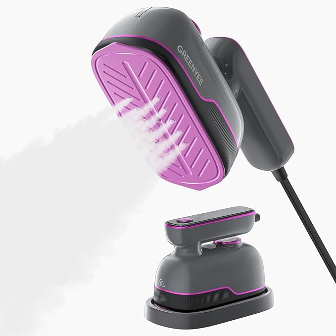 Travel Steamer Iron for Clothes, Portable Handheld Garment Steamer with 6 Smart Modes, Strong Penetrating Steam, 180° Rotatable Handle, 150ml Large Tank for Home & Travel (Gray)