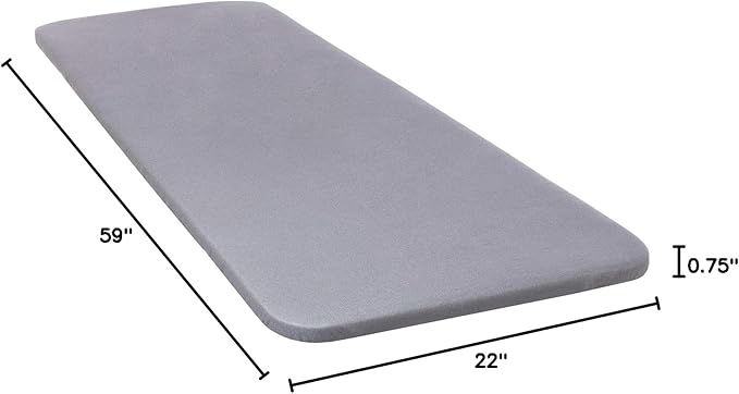 TIVIT Rectangular Ironing Board Cover for The Original Big Board - AlumiTek Coating, Thick Padding, Scorch Resistant, Elastic Edge, 59x22 - Made in Italy - Oeko-Tex Certified
