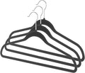 Whitmor Flocked Suit Hangers Set of 3 Black