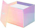 Weiai Face Towel Box, Acrylic Facial Disposable Towelettes Holder Container for XL Face Towels and Protects from Dust, Rainbow