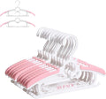 JSF Baby Hangers,30 Pack Baby Clothes Hangers for Closet Kids,Save Space Plastic Hangers Toddler Infant Nursery Child Small Children(Pink)