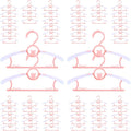 Baby Hangers for Nursery Closet 60 Pack Plastic Kids Clothes Hanger Space Saving Non Slip Extendable Toddler 11-14” Adjustable Hangers Heavy Duty Clothing Infant Hanger Bulk, Pink