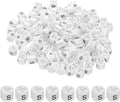 PATIKIL 300 Pcs Clothes Hanger Markers S Fit Rod Garment Size Tag Hanger Clips Round Color Coding Label for Clothing, White