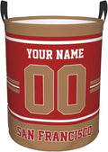 Custom San Francisco Laundry Hamper Personalized Laundry Basket Customized Name And Number Collapsible Storage Basket for Bedroom Bathroom Living Room Gifts