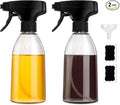 GMISUN Oil Sprayer for Cooking, 2 Pack Olive Oil Spray Bottle, 10 fl oz Food-Grade Plastic Oil Spritzer Mister, Refillable Oil Dispenser Bottle for Salad, BBQ, Grilling, Kitchen Baking, Roasting