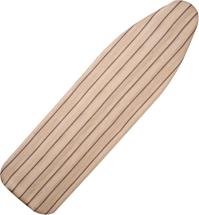 Seiritex Ironing Board Cover and Pad 15 x 54 inch, Heat Reflective with Hook and Loop Fasteners, Thick Padding with Elasticized Edges, Iron Board Replacement Cover Fit Standard Size (Woodgrain)