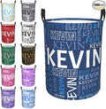 Custom Name Laundry Hamper, Personalized Dirty Clothes Hamper with Name for Bathroom Bedrooms Clothes Storage Organizer, Personalized Gifts for Boys Girls Men Women