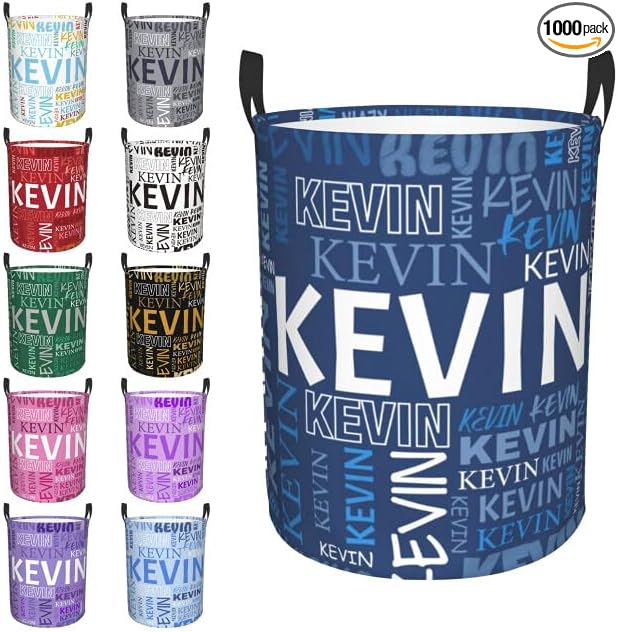 Custom Name Laundry Hamper, Personalized Dirty Clothes Hamper with Name for Bathroom Bedrooms Clothes Storage Organizer, Personalized Gifts for Boys Girls Men Women