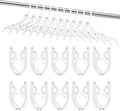 HOUSE DAY Travel Hangers, Portable Folding Hangers for Suitcase, Cruise Ship Essentials, Space Saving Clothes Hanger with Non-Slip Grooves for Vacation, Business Trip, Dorm (10 Pack White)