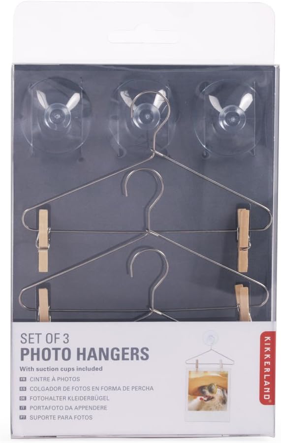 Kikkerland MH73 Set of 3 Photo Hangers
