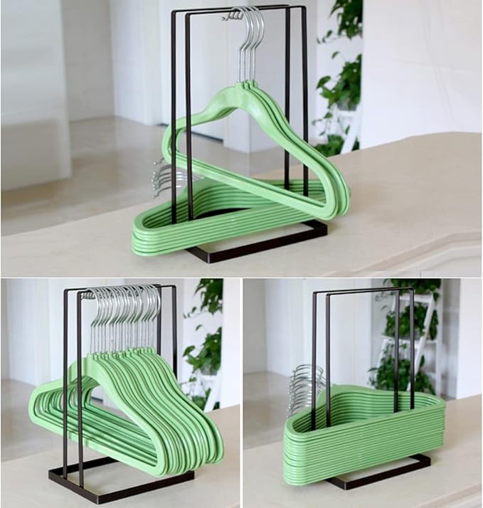 Hanger Organizer, Large Capacity Hanger Stacker Rack for Closet Laundry Room, Stainless Steel Detachable Hanger Storage Organizer Holder, Can accommodate 80 Wire Hangers