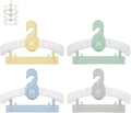 JSF Adjustable Baby Hangers, 20pcs Toddler Kids Child Nursery Closet Hangers - Non-Slip, Extendable, Ideal for Newborn Clothes (Colourful Bear Design)