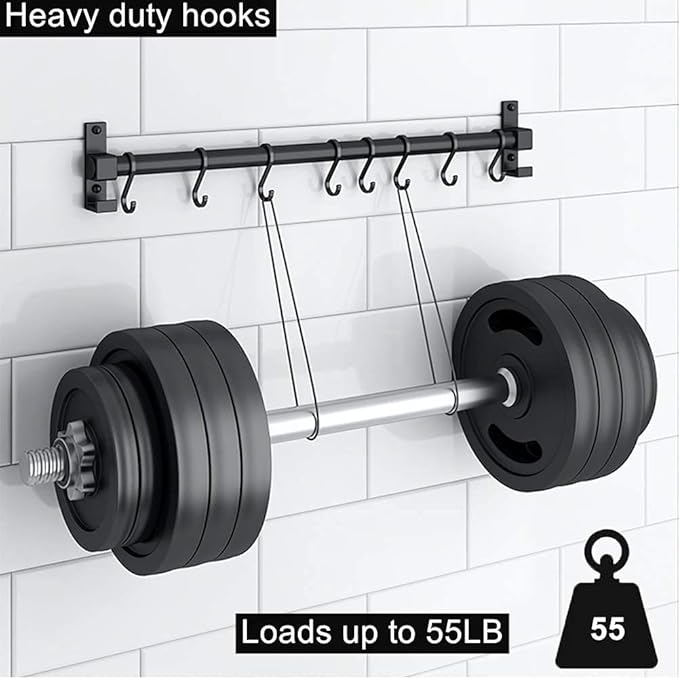 GAViA Heavy Duty S Hooks, S Shaped Hooks Hanging Hooks Matte Black S Hooks for Hanging Pots and Pans, Plants, Coffee Cups, Clothes, Bags, Towels in Kitchen, Bedroom, Office, Garden, Bathroom, 20 Pack
