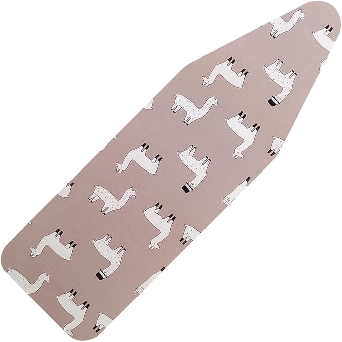 Small Ironing Board Cover and Pad 12 x 42,3 Pairs of Hook and Loop Fastener Straps,Elastic Edges,Cotton Mini Iron Board Cover with Scorch Resistant Thick Padding (12" x 42")