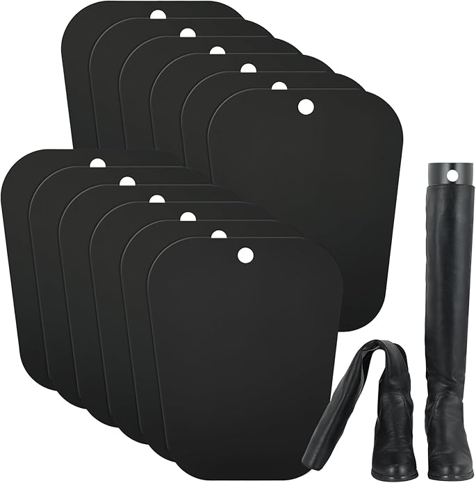 6 Pairs (12 Pieces) Tall Boot Shapers – 12 Inch Reusable Inserts to Prevent Bending, Creasing & Maintain Shape for Women and Men Boots