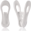 Yopay 50 Pack Hanger Clips for Hangers, Multi-Purpose Plastic Hanger, Easily Clip on Clothing Pants, Strong Pinch Finger Clips for Home, Office, Travel, White
