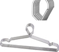 10 Pack 16.5” Wire Locking Hanger 4mm Lockable Hangers Stainless Steel Slim Thin Heavy Duty Windproof Close Hook Metal Space Saving Clothes Hotel Hangers Silver