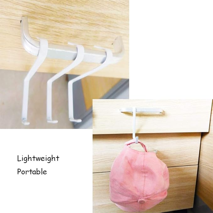 OJYUDD 12 Pack White Smart Over The Door Hook,2 Side Metal Z Hooks,S Hooks for Hanging Coats,Bags,Towels for Bathroom,Kitchen,Office