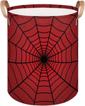Dirty Clothes Hamper for Boys Laundry Basket Spider Web Collapsible Large Round Storage Bin Organizer for Living Room Bedroom Playroom