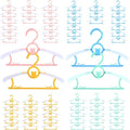 Baby Hangers for Nursery Closet 60 Pack Plastic Kids Clothes Hanger Space Saving Non Slip Extendable Toddler 11-14” Adjustable Hangers Heavy Duty Clothing Infant Hanger Bulk, Mixed Color