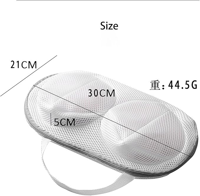 Bra Wash Bag Set of 2, Mesh Laundry Washing Bags with Premium Zipper for Bra, Foldable Mesh Lingerie Underware Wash Bags Protector for Washing Machine
